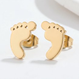 Bebe - Pendientes con forma de pies de bebé para mujer