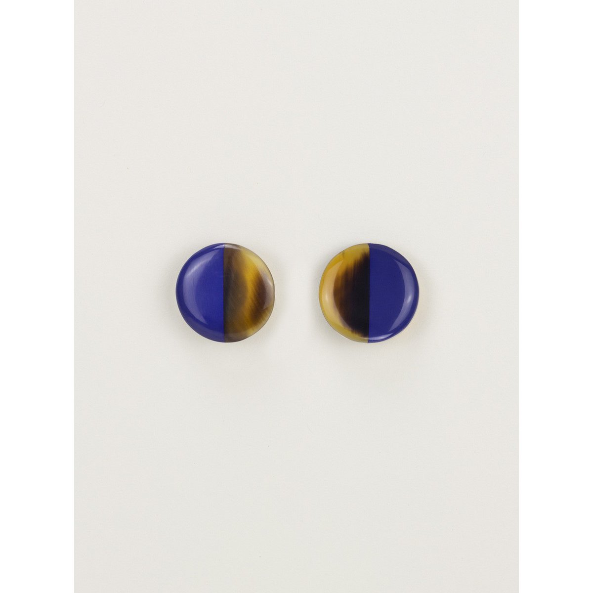 Boucles d'oreilles disque avec clip d'oreille et laque lavande