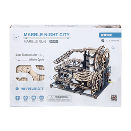 Robotime, 3D wooden puzzle marble Night City, LGA01, 32.5x21.4x22.8 cm