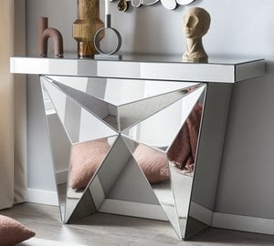 Konsolentisch aus MDF mit Spiegelglas