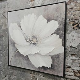 Gaia flower white 100x100cm (69039)