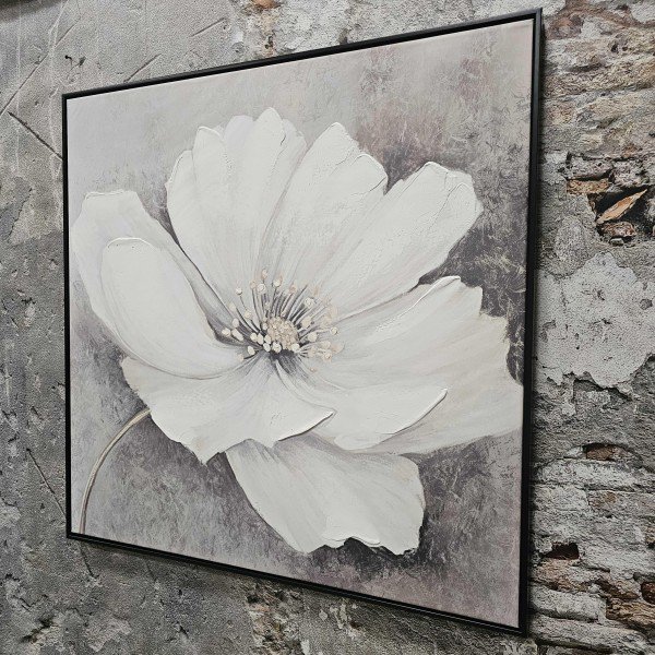 Gaia flower white 100x100cm (69039)