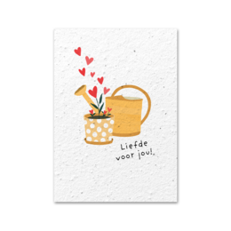 Growing paper greeting card - Heart plant