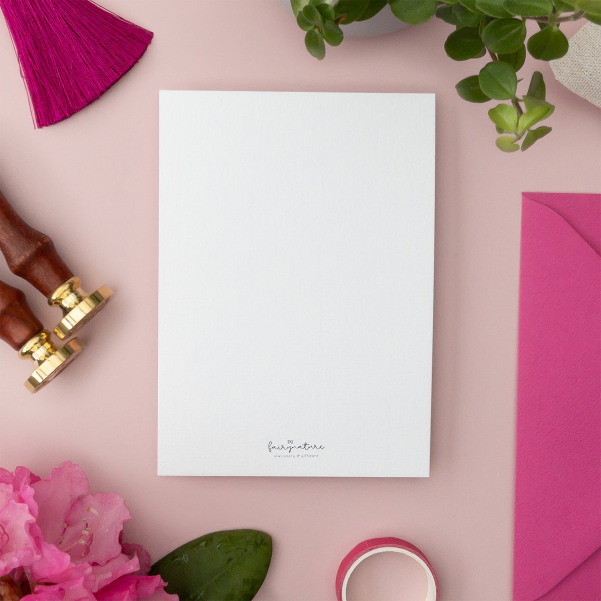 Pink Pack - Handgemachte Postkarten A6 mit Umschlag - Botanical Vintage