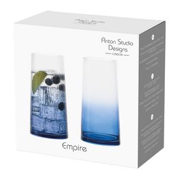 Set of 2 Empire Blue Hiball glasses