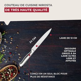 Santoku kitchen knife 18 cm blade Nirosta Star
