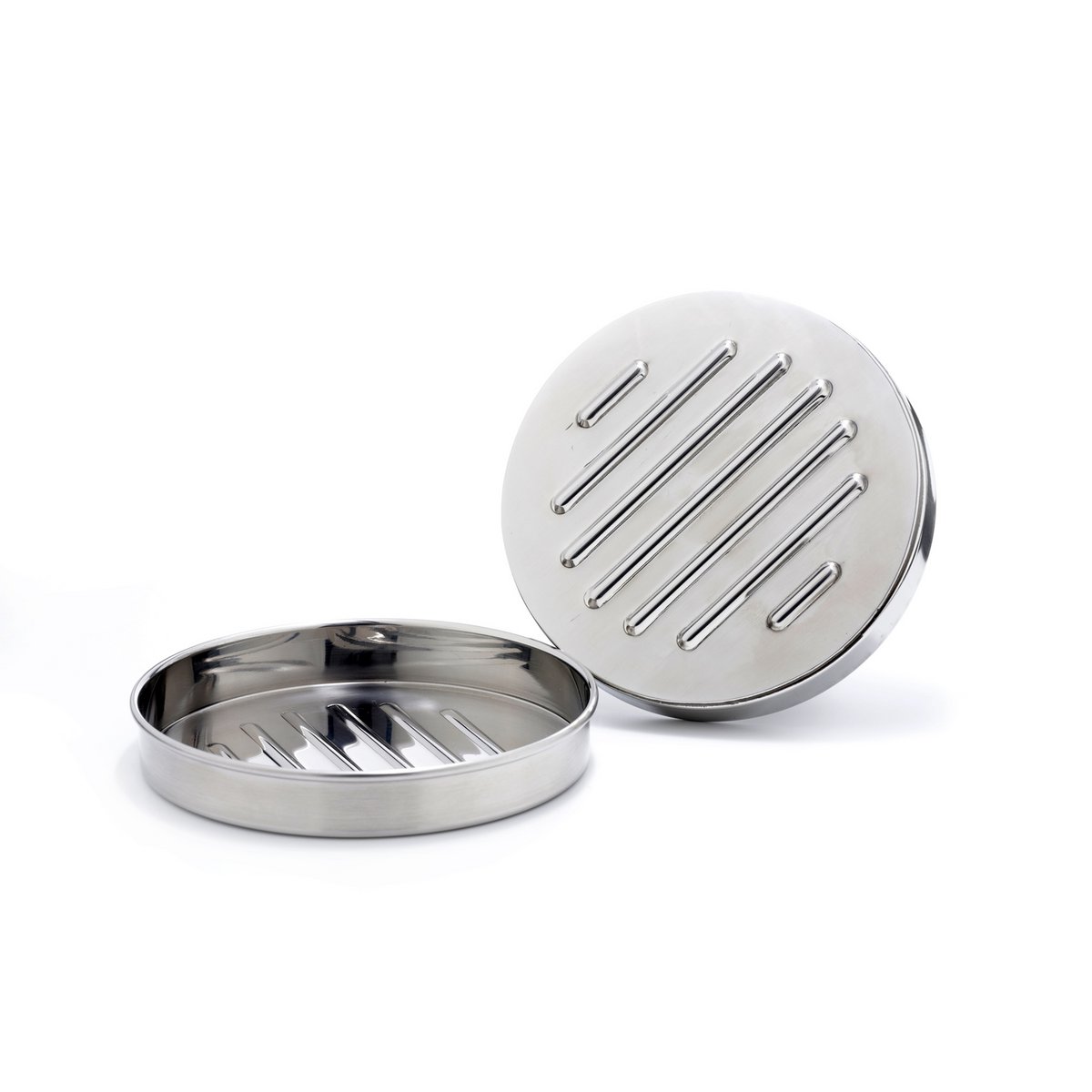 Stainless steel burger press