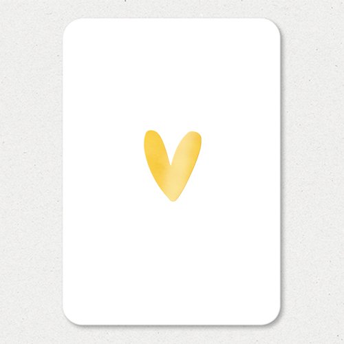 Map | Heart | Gold foil