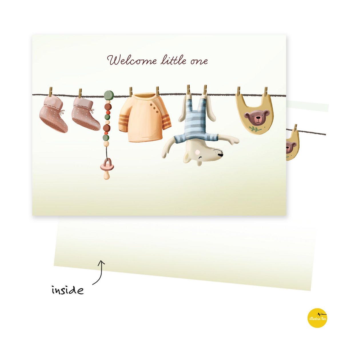 Grußkarte neues Baby (Englisch)