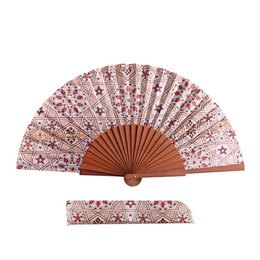 Geometric Star Cluster Satin Hand Fan Rawa 23 cm