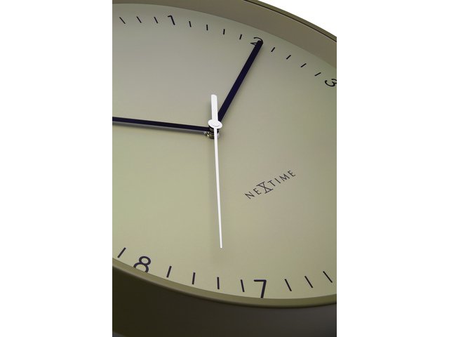 Vægur NeXtime Berlin L 40cm khaki aluminium