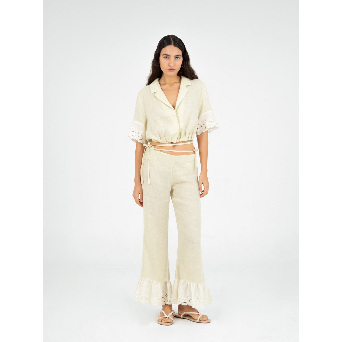 Aurora linnen beige top