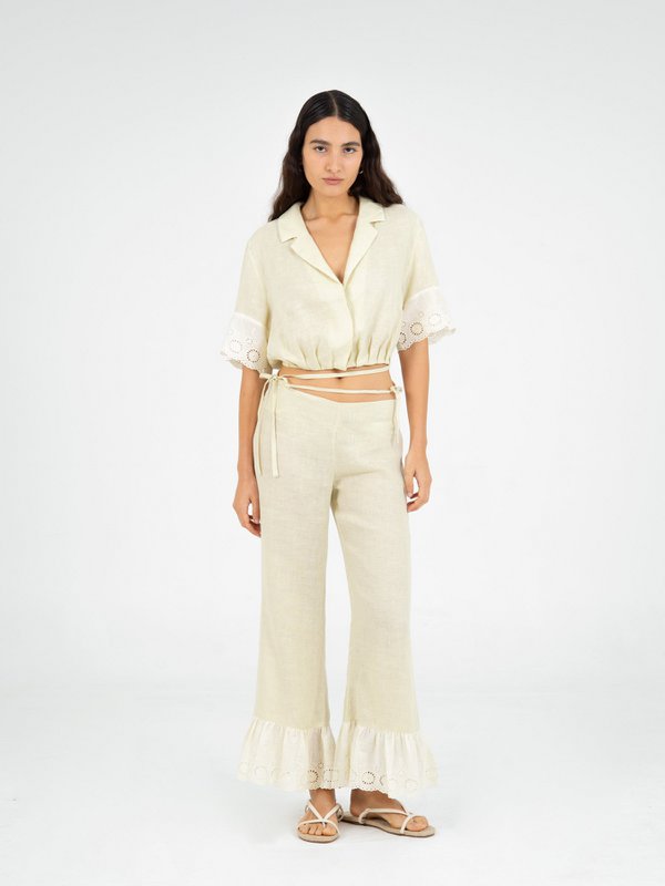 Aurora linnen beige top