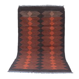 Modern framboos Glace Kelim vloerkleed