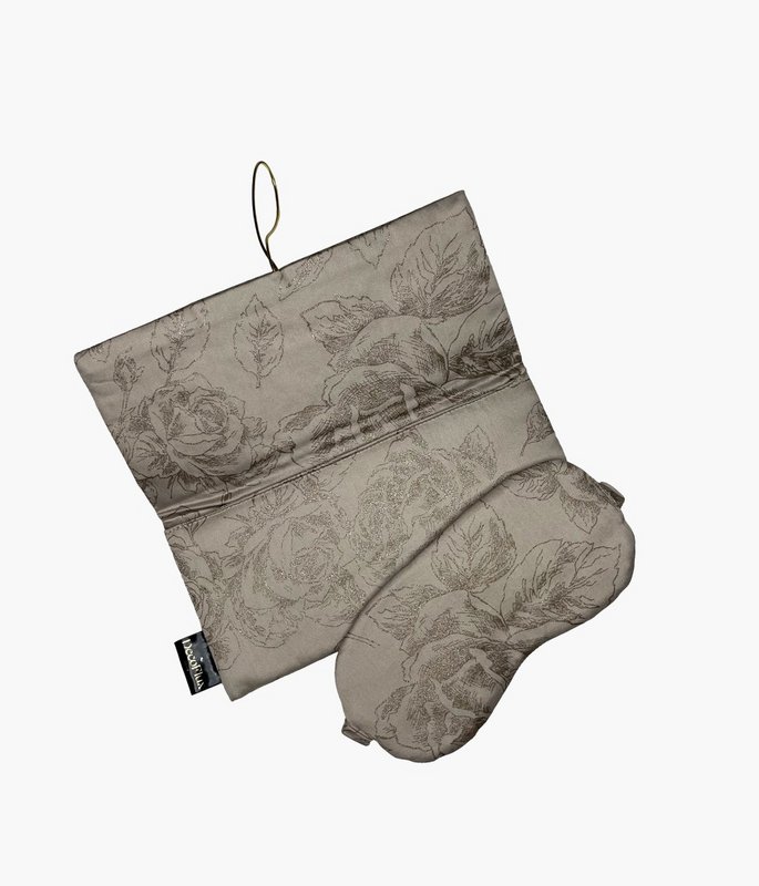 Slaapmasker met reisetui Rose Line Almond