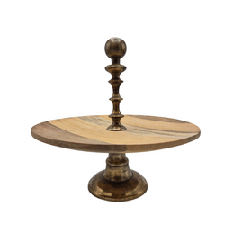 Etagere Dubai - Madera - Metal Latón antiguo Brillante