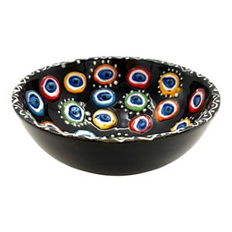 Keramikschale - Evil Eye - Schwarz - 12 cm