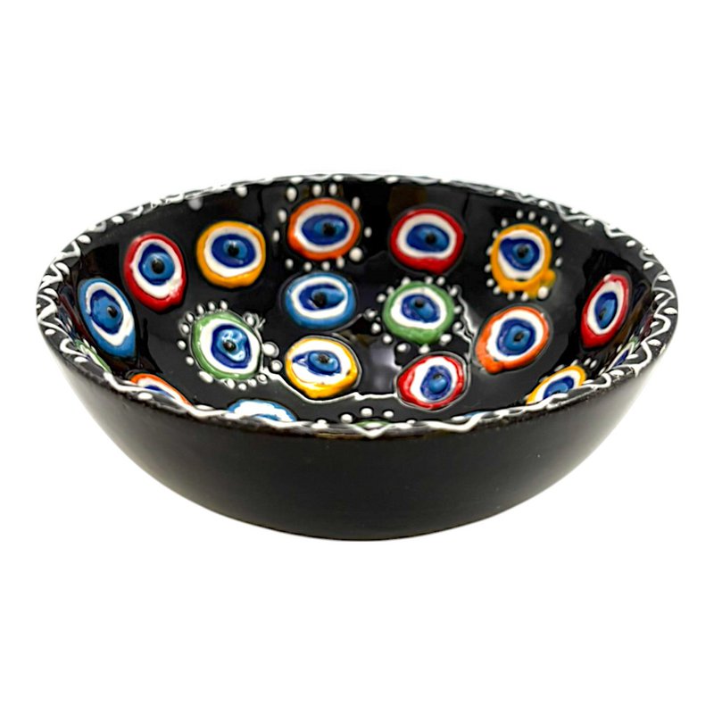 Keramikschale - Evil Eye - Schwarz - 12 cm