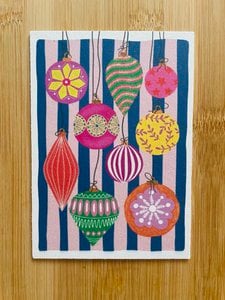 Weihnachtsbällchen -Kartonkarte