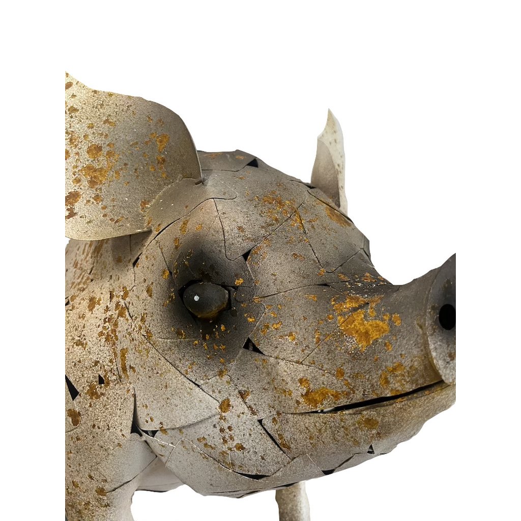 Cochon assis en fer, 65x35x51cm, 3,2kg