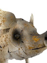 Iron sitting pig, 65x35x51cm, 3.2kg