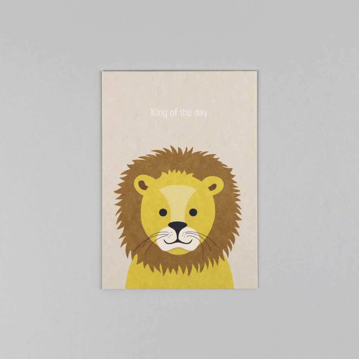 Postkarte Holzschliff Löwe