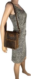 Cognac -colorowana skórzana torba na ramię z Arrigo - wszechstronna torba crossbody