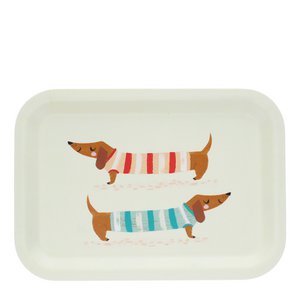 Wooden tray (28 x 20cm) - Sausage Dog