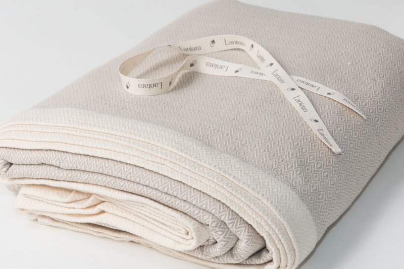 Plaid Grand foulard Diamant - Sand - 190x280cm