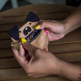 Münzbeutel, mini Geldbörse - Hund