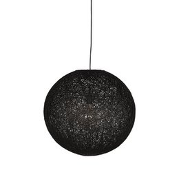 Hazer Twist Pendant Lamp - Black - Linen - M 30 x 30 x 30 cm