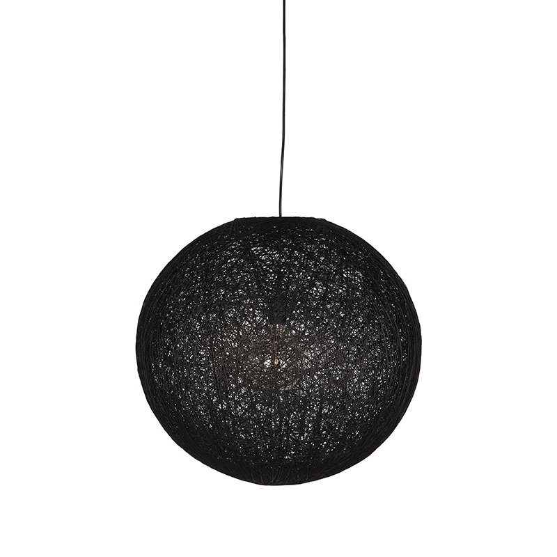 Hazer Twist Pendant Lamp - Black - Linen - M 30 x 30 x 30 cm