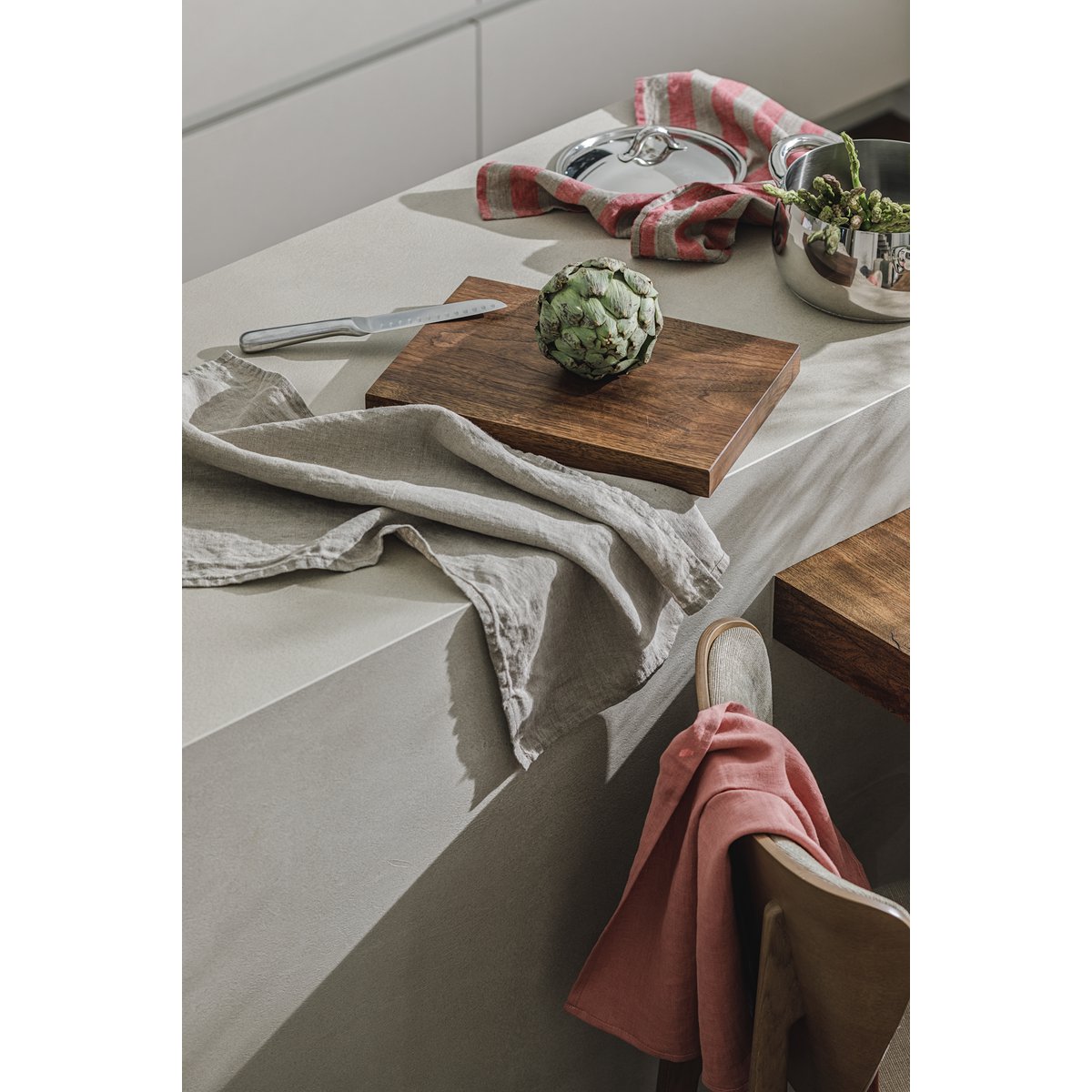 Paño de cocina (paños de cocina) / Natural, 100% lino