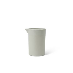 Milk jar Cyl cer mat w.band white 170ml 6x6x9cm