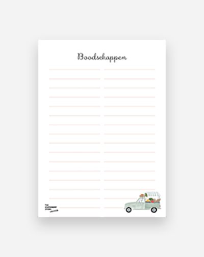 Shopping list Happy Camper