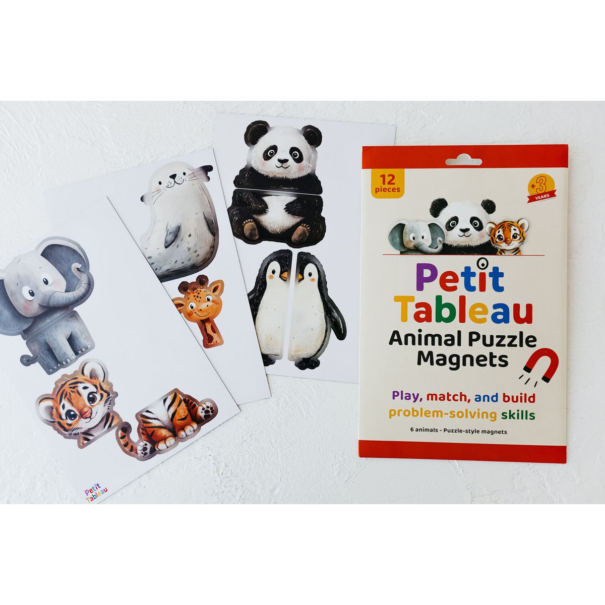 Zestaw magnesów dla dzieci - Puzzle ze zwierzętami