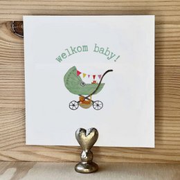 Card Baby Stroller Pink
