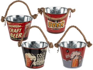 Metal Beer Bucket with Bottle Opener, Beer