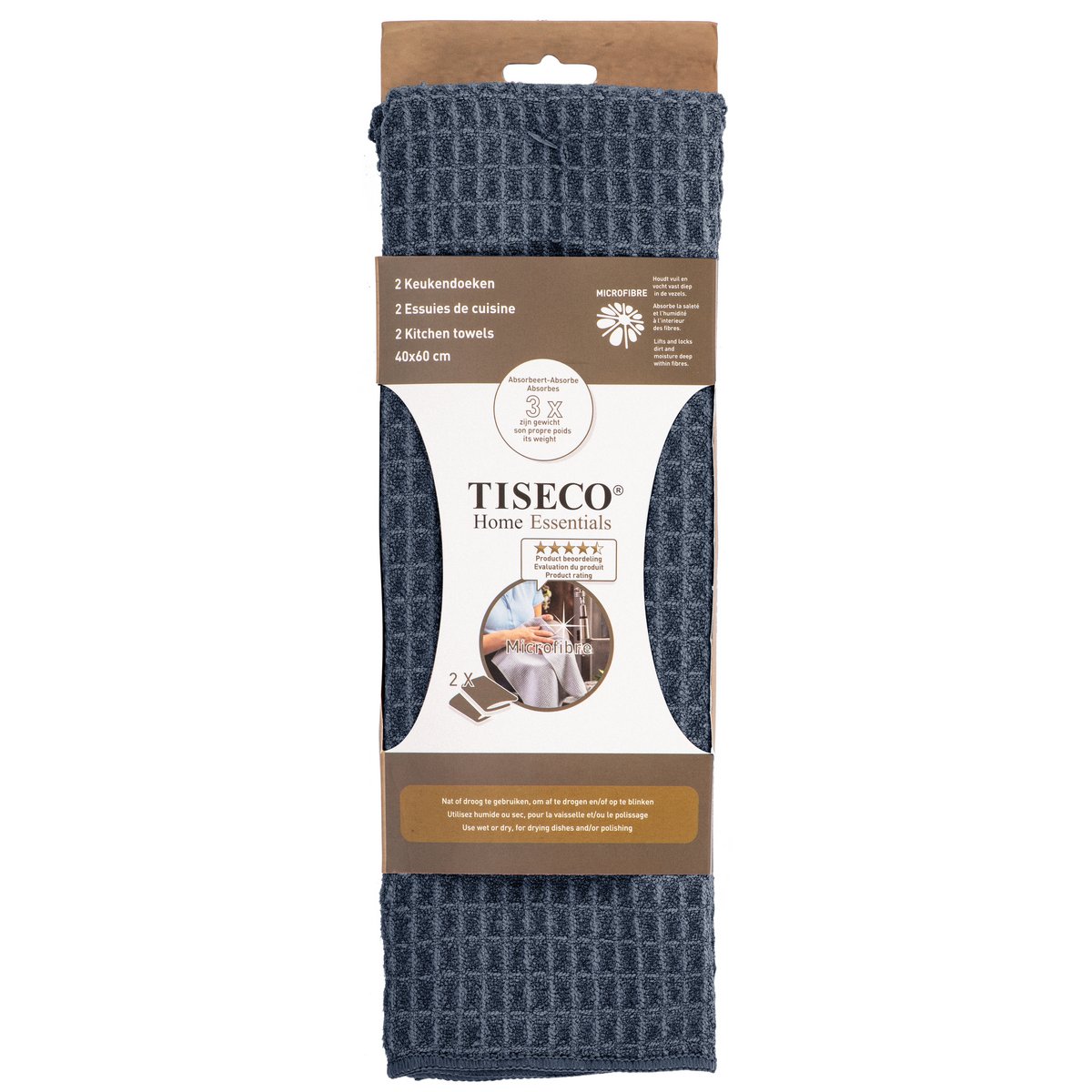Torchon ESSENTIEL - SET/2 - microfibre - 40x60 cm