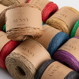 Sensy Premium 274 iarde %100 filato di rafia di carta