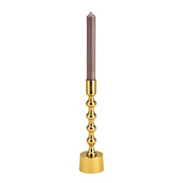 Metal candle holder gold (W/H/D) 6x23x6cm