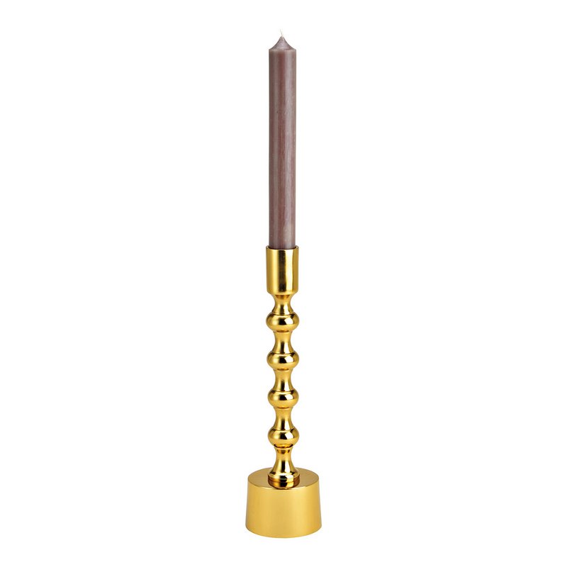 Metalen kandelaar goud (B/H/D) 6x23x6cm