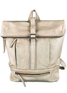 Rolltop backback backpack leather stone