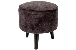 Velvet Pouf Paola Blue/Gray Dia 40