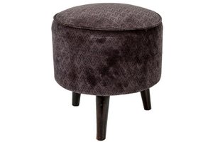 Velvet Pouf Paola Blue/Gray Dia 40
