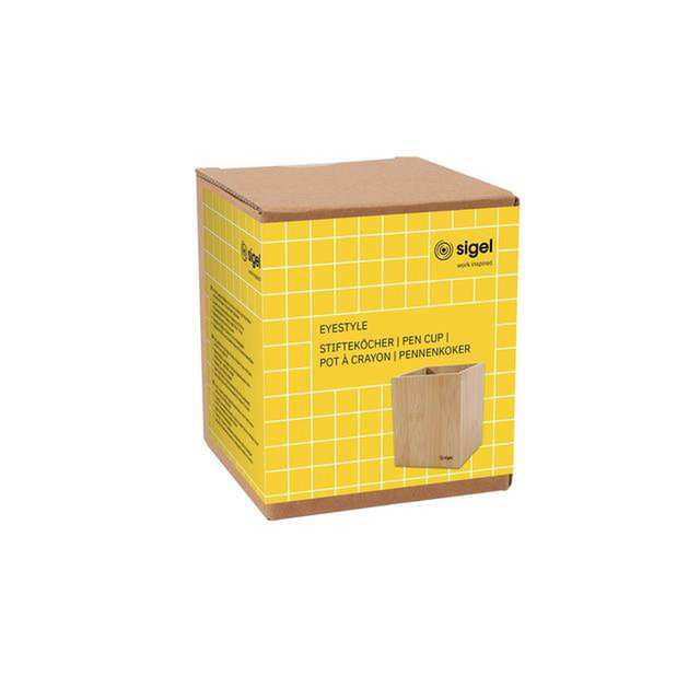 Pennenkoker EYE STYLE bamboe 92x92x106mm