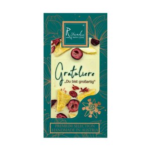 Premium witte chocolade - Gefeliciteerd! 95g