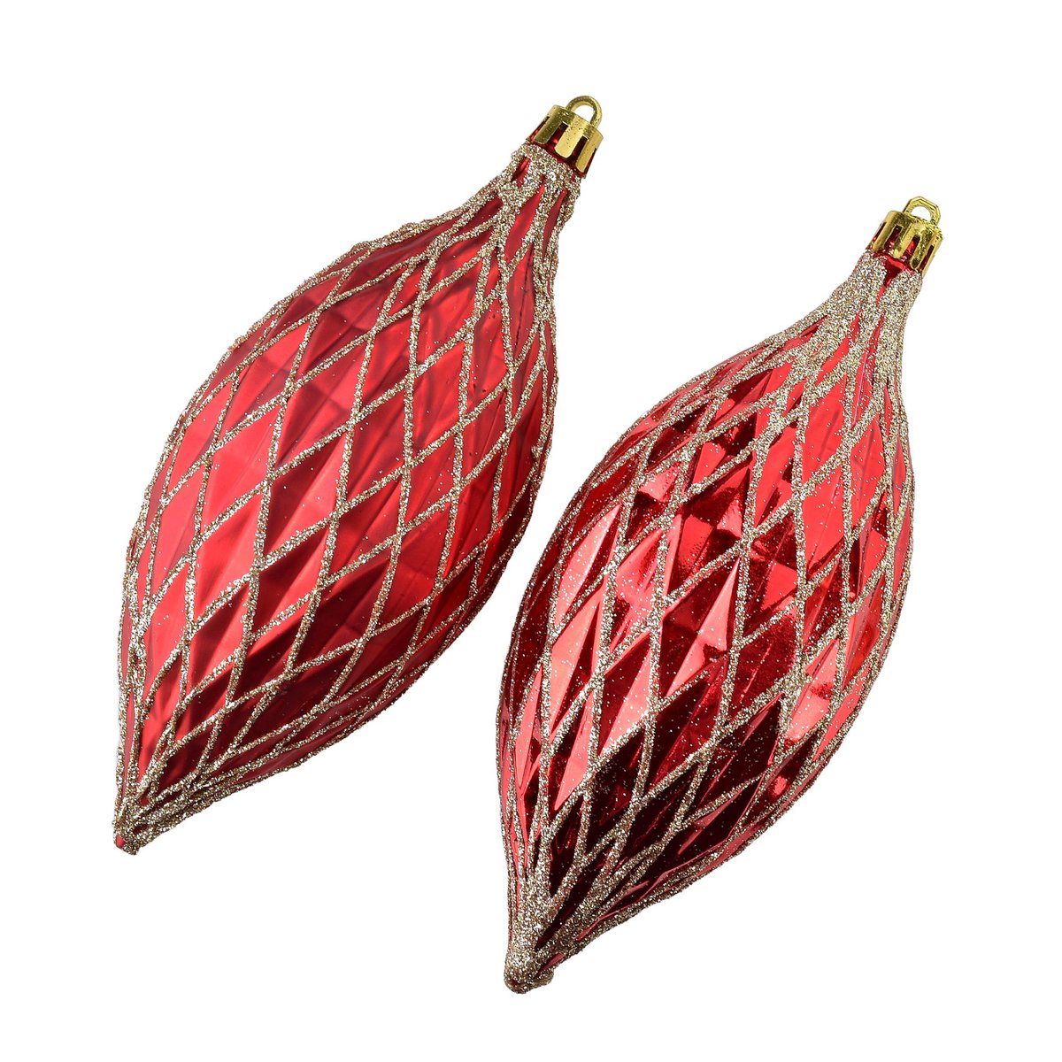 SANTA LILA Set of 2 red baubles