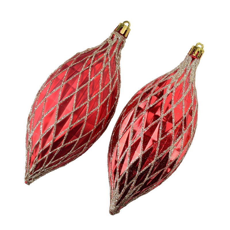SANTA LILA Set of 2 red baubles