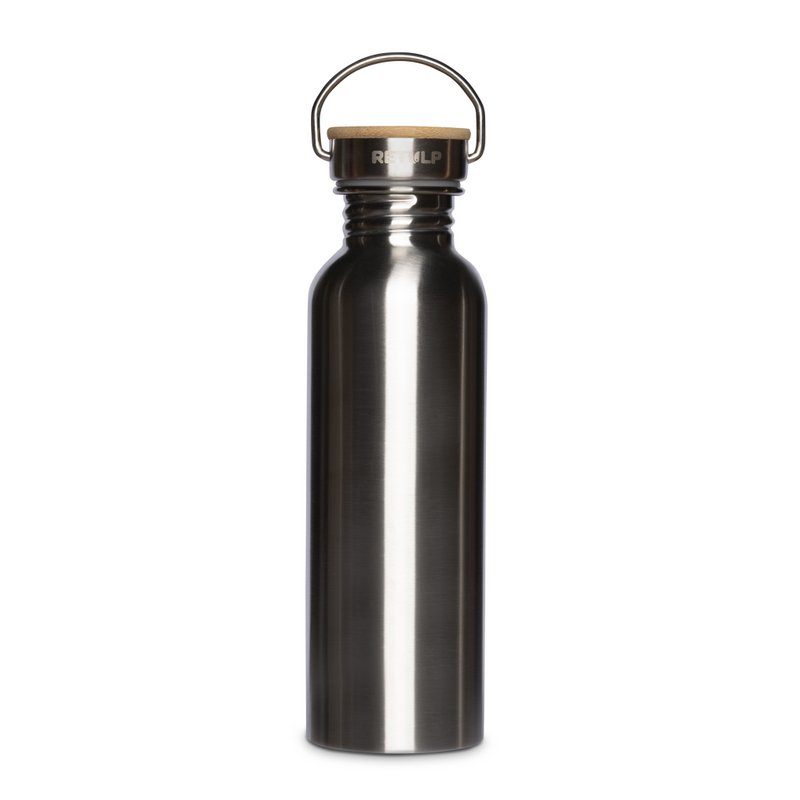 Drikkeflaske i rustfrit stål lækagesikker bambushætte STÅL 750 ml